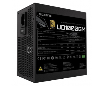 GIGABYTE zdroj UD1000GM, 1000W, 80+ Gold, 120mm fan