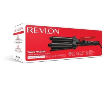 Revlon Wave Master RVIR3056UKE kulma na vlasy, trojkulma, průměr 28 mm, 30 teplot, keramika a turmalín, černá