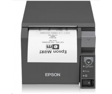 EPSON TM-T70II pokladní tiskárna, USB + serial, černá, řezačka, se zdrojem