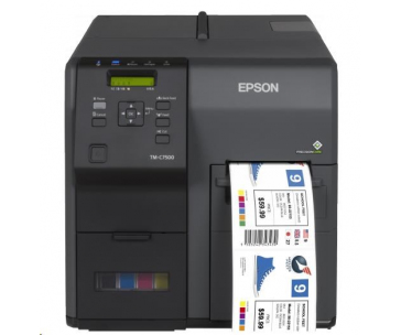 Epson ColorWorks C7500G, cutter, disp., USB, Ethernet, black