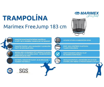 Marimex Trampolína bezpružinová Free Jump183 cm