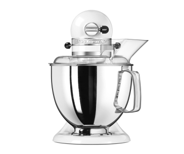 KitchenAid Artisan 5KSM175PSEWH kuchyňský robot, 10 rychlostí, planetární systém, celokovová konstrukce, bílý
