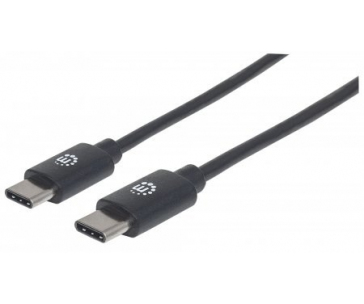 MANHATTAN kabel Hi-Speed USB-C, Type-C Male to Type-C Male, 2m, černý