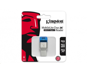 Kingston čtečka karet, MobileLite 3C UCB-C + USB 3.0 microSD card reader - čtečka mikro SD karet