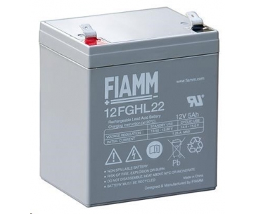 Baterie - Fiamm 12 FGHL 22 (12V/5Ah - Faston 250), životnost 10let