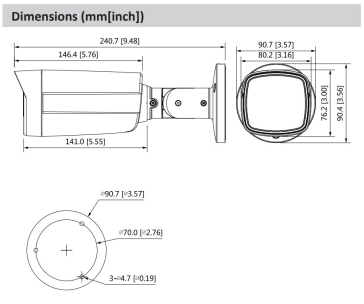 Dahua HAC-HFW1239TM-A-LED-0360B-S2, HDCVI kamera, 2Mpx, 1/2,8" CMOS, objektiv 3,6 mm, IR<40, IP67