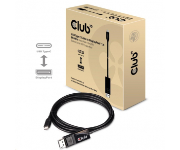 Club3D Kabel USB Typ C na DisplayPort 1.4 8K 60Hz (M/M), 1,8m