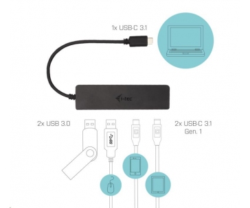 i-tec USB-C Hub Metal 4-Port