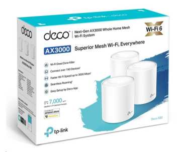 TP-Link Deco X60(3-pack) WiFi6 Mesh (AX5400, 2,4GHz/5GHz, 2xGbELAN/WAN)
