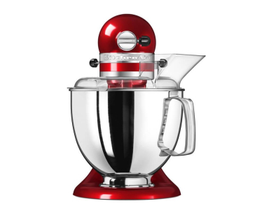 KitchenAid Artisan 5KSM175PSECA kuchyňský robot, 10 rychlostí, planetární systém, celokovová konstrukce, červená