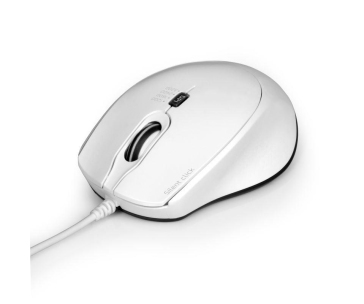 PORT optická myš SILENT, USB-A/USB-C, 3600 DPI, bílá
