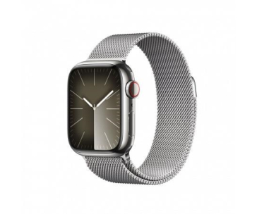 APPLE Watch Series 9 GPS + Cellular 41mm Silver Stainless Steel Case with Silver Milanese Loop