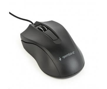 GEMBIRD myš MUS-3B-01, drátová, optická, 1000 dpi, USB, černá