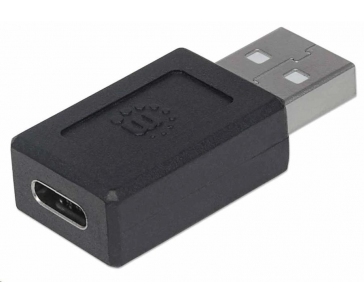 Manhattan USB adaptér, USB-C 2.0 Female na USB-A Male, černá