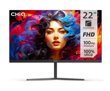 CHiQ 22" UltraSlim monitor 22F650 FHD, 100 Hz, Frameless, černý