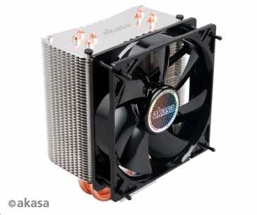 AKASA chladič CPU NERO 3 pro patice LGA 775,115x, 1366, 2011, 2066 Socket AMx, FMx, měděné jádro, 120mm PWM ventilátor