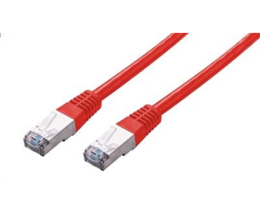 C-TECH kabel patchcord Cat5e, FTP, červený, 0,5m