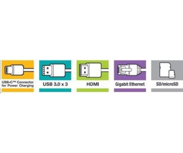 VERBATIM 49142 USB-C Multiport HUB, 3x USB 3.0, 1x USB-C, HDMI, LAN, SD, microSD, šedá dokovací stanice