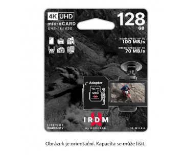 GOODRAM microSDXC karta 64GB IRDM (R:100/W:70 MB/s), UHS-I Class 10, U3, V30 + Adapter