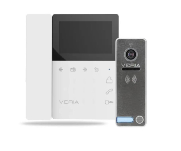 SET Videotelefon VERIA 7043B bílý + vstupní stanice VERIA 230