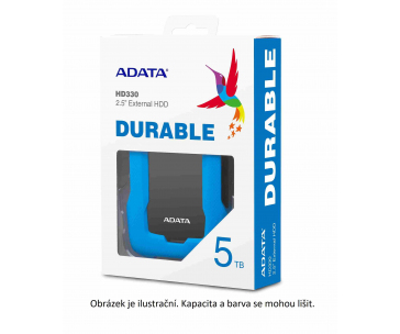 ADATA Externí HDD 1TB 2,5" USB 3.1 HD330, BLUE COLOR BOX, modrý (gumový, nárazu odolný)