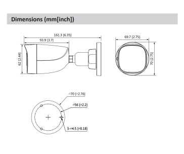 Dahua HAC-HFW1200C-0280B, HDCVI kamera, 2Mpx, 1/2,7" CMOS, objektiv 2,8 mm, IR<30, IP67
