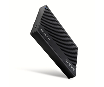 AXAGON EE25-GTR, USB-C 10Gbps - SATA 6G 2.5" RIBBED box, černý