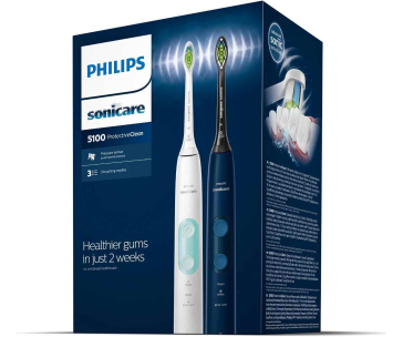Philips Sonicare HX6851/34 elektrický zubní kartáček, sonický, 3 režimy, časovač, bílá a námořnická modrá