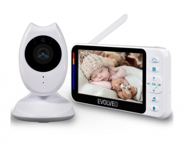 EVOLVEO Baby Monitor N4, HD LCD displej, IR přísvit, uspávací režim