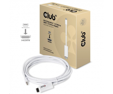 Club3D Adaptér aktivní mini DisplayPort 1.2 na HDMI 2.0 UHD 4K60Hz (M/M), 3m