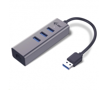 i-tec USB 3.0 Metal HUB 3 Port + Gigabit Ethernet Adapter