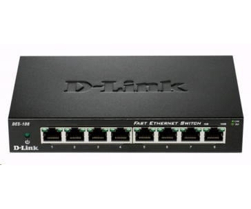 D-Link DES-108 8-port 10/100 Metal Housing Desktop Switch