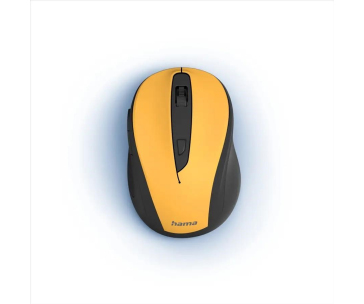 Hama bezdrátová optická myš MW-400 V2, ergonomická, žlutá/černá
