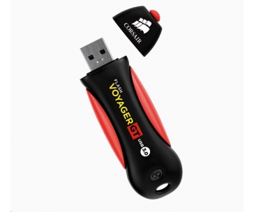 CORSAIR Flash Disk 512GB Voyager GT, USB 3.0, černá/červená