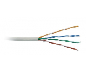 UTP kabel LYNX, Cat5E, licna(lanko), PVC, Dca, šedá, 305m
