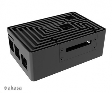 AKASA case Maze Pro, pro Raspberry Pi 4, hliník, černá