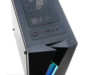 AEROCOOL skříň Bolt Mini, Micro tower, 1x USB 3.0, 2x USB 2.0, 2x audio, bez zdroje