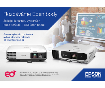 EPSON projektor EB-685W, 1280x800, 3500ANSI, HDMI, VGA, SHORT, LAN, 9.000h ECO životnost lampy, 5 LET ZÁRUKA