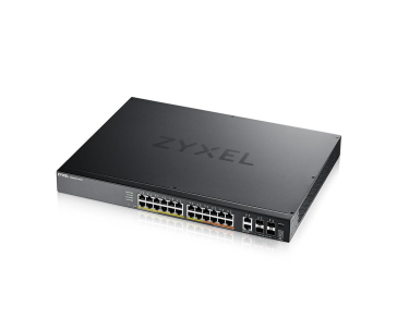 Zyxel XGS2220-30HP, L3 Access Switch, 400W PoE, 16xPoE+/10xPoE++, 24x1G RJ45 2x10mG RJ45, 4x10G SFP+ Uplink, incl. 1 yr