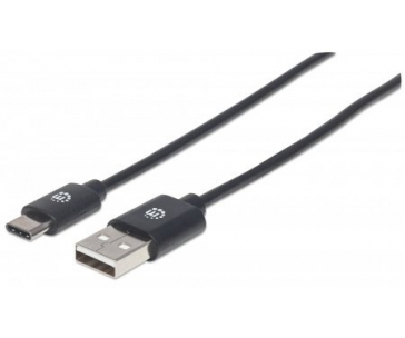 MANHATTAN kabel Hi-Speed USB-C, C Male / A Male, 2m, černý