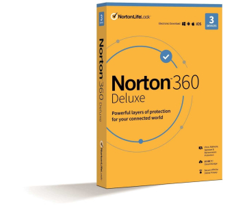 NORTON 360 DELUXE 25GB +VPN 1 uživatel pro 3 zařízení na 3 roky ESD