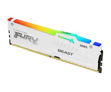 KINGSTON DIMM DDR5 32GB 6000MT/s CL30 Non-ECC FURY Beast RGB XMP, Bílá