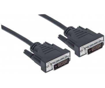 MANHATTAN kabel DVI-D Dual Link Male to DVI-D Dual Link Male, Black, 1.8 m