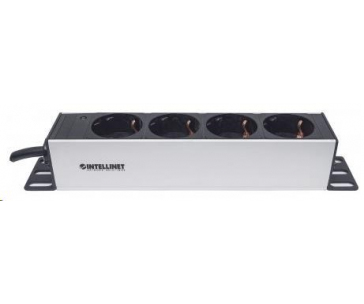 Intellinet 10" 1U Rackmount 4-Way Power Strip - German Type, rozvodný panel, 4x DE zásuvka, 1.8m kabel