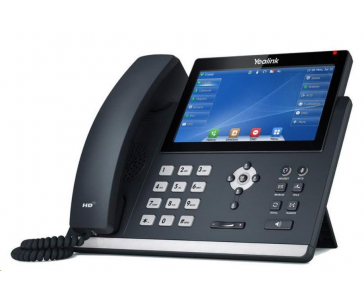 Yealink SIP-T48U IP telefon, 7" 800x480 barevný dotykový, 2x RJ45 10/100/1000, PoE, 16x SIP, 1x USB, bez adaptéru