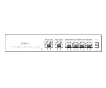 Dahua PFS3006-4ET-36, 6portový Fast Ethernet Switch se 4portovým PoE