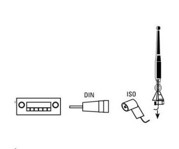 Hama anténny adaptér DIN vidlica - ISO zásuvka