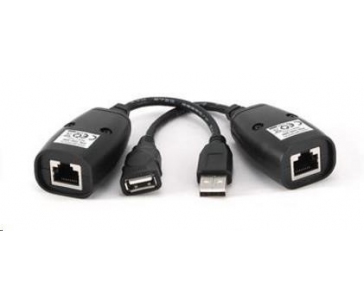 GEMBIRD Kabel USB 2.0 A-LAN aktivní prodlužovací 30m (černý)