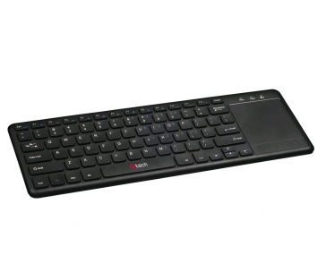 C-TECH klávesnice WLTK-01, bezdrátová s touchpadem, černá, USB