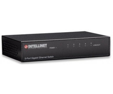 Intellinet 5-Port Gigabit Ethernet Switch, kovový